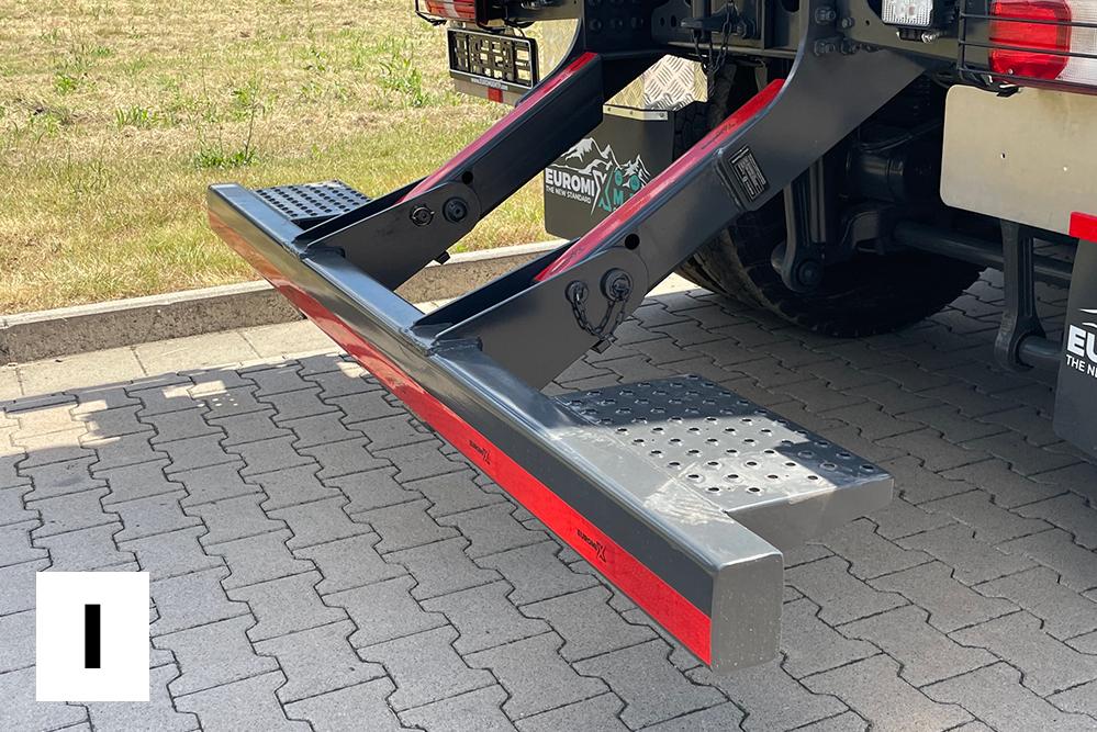 Mechanischer Unterfahrschutz klappbar