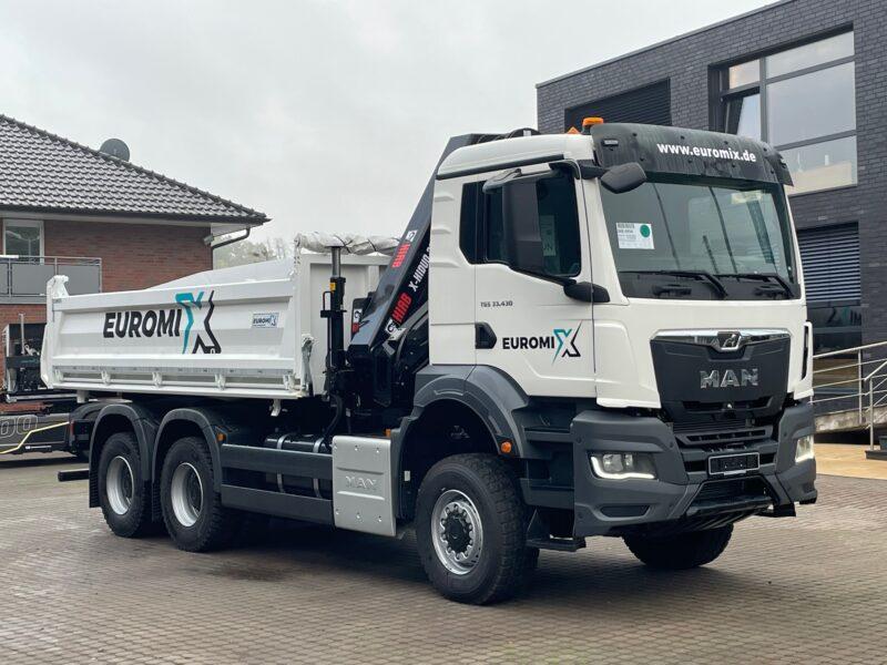 MAN TGS 33.430 6x6 3-Seiten-Kipper EMK3 Kran HIAB 228-6
