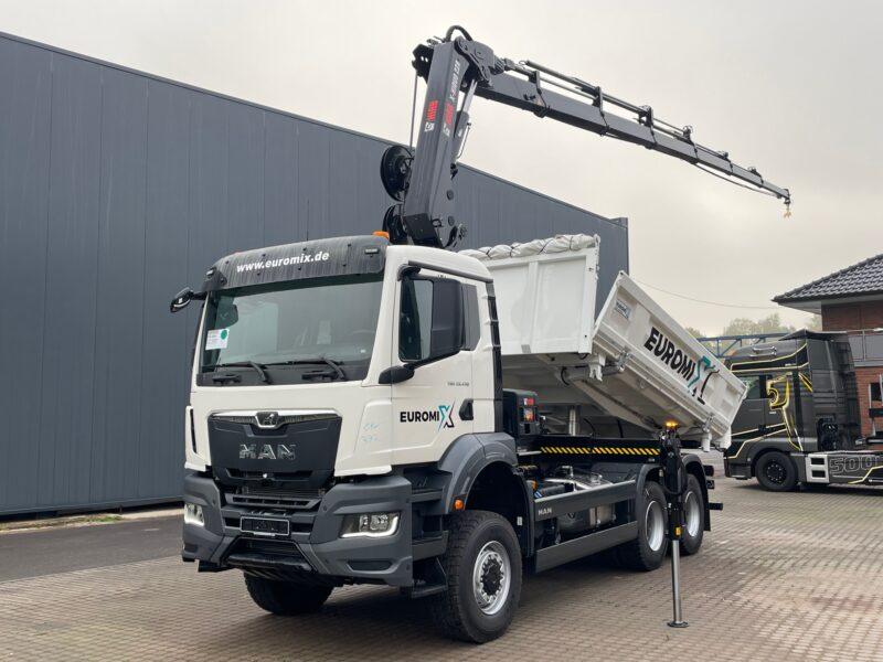 MAN TGS 33.430 6x6 3-Seiten-Kipper EMK3 Kran HIAB 228-6